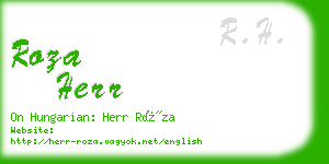 roza herr business card